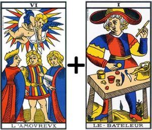 amoureux tarot combinaison|Les combinaisons avec lAmoureux